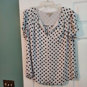 41 Hawthorne Stitch Fix Carol Top Black/White XL